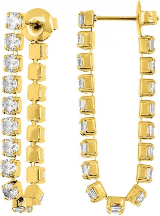 Image du produit Room05 Boucles D'Oreilles - Acier Dore - Zirconia