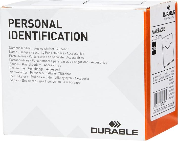 Produktbild Durable Namensschilder mit offener Tasche