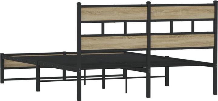 Immagine prodotto VidaXL Letto in metallo Struttura a doghe letto matrimoniale Struttura letto senza materasso 135x190cm (135 x 190 cm)