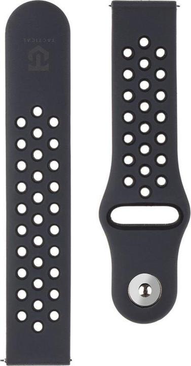Immagine prodotto NoName Cinturino tattico 856 in silicone doppio 20 mm nero (Silicone, Guarda il 4, Galaxy Watch 6, Orologio 42mm, Guarda 5, Guarda attivo)