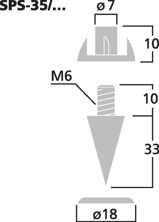 Image du produit Monacor Cônes de découplage (4 pièces) (Set, Support, Réglable en hauteur)