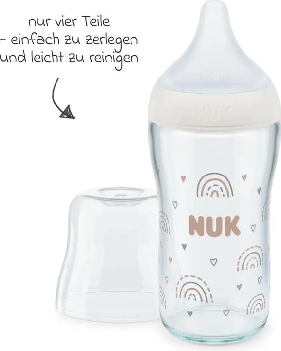 Actual product image NUK Babyflaschen Glas-Flasche 3er Pack Perfect Match 230 ml (230 ml)