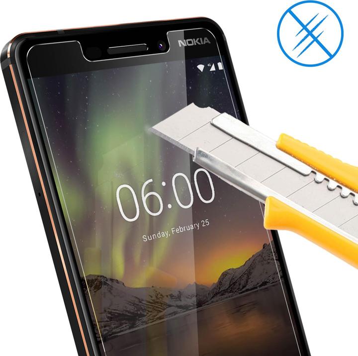 Actual product image Avizar Crystal clear film, glass screen protector (1 Piece, Nokia 6.1)