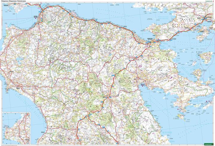 Produktbild Peloponnes, Strassen- und Freizeitkarte