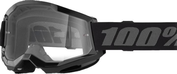 100% Sparta 2 (Black, Clear Lens)