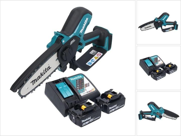 Produktbild Makita DUC 150 RG201 Akku Kettensäge 18 V 15 cm Brushless + 2x Akku 6,0 Ah + Ladegerät (Akku Kettensäge)