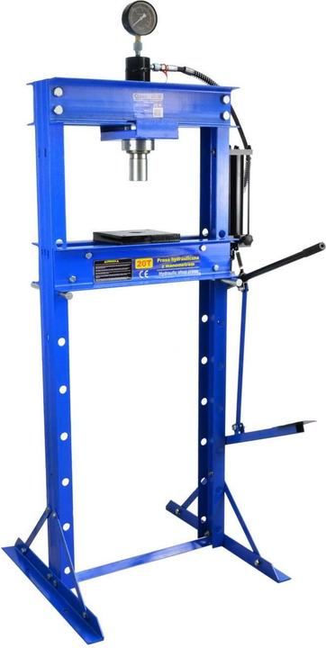 Actual product image GEKO Hydraulic workshop press with pressure gauge and foot pump 20t