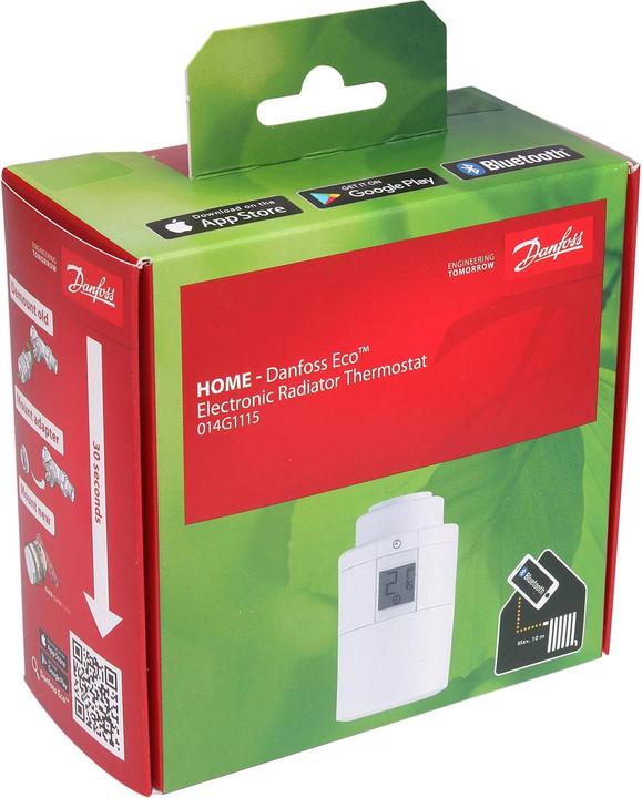 Actual product image Danfoss ECO radio radiator thermostat