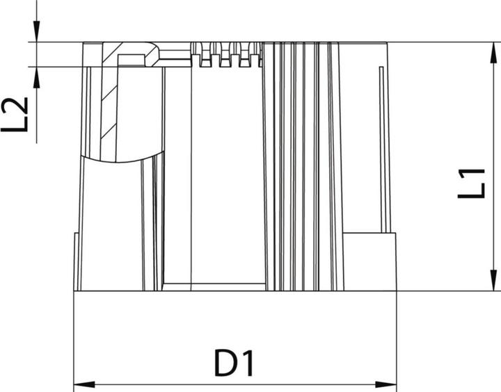 Actual product image OBO Bettermann 129 TB M25 SW Pipe end grommet divisible metric PE black 2047952