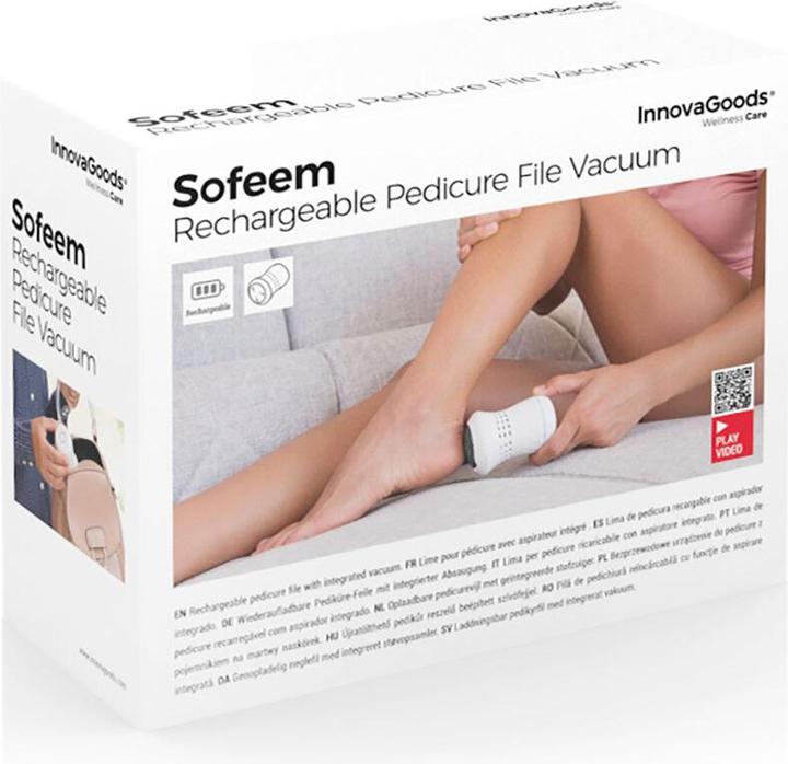 Immagine prodotto InnovaGoods V0103225 Lima per pedicure ricaricabile con aspirapolvere Inte Gramams ADO Sofeem Vari Materiali