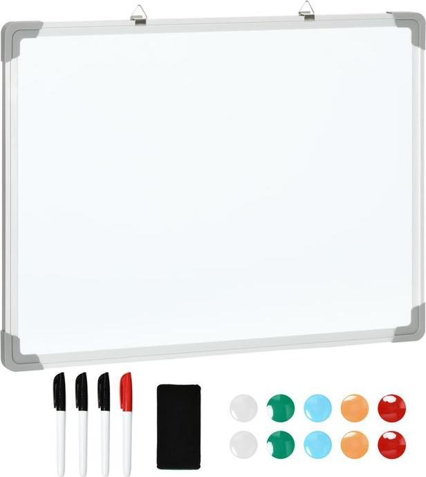 Image du produit Swisshandel24 Tableau blanc magnétique Tableau magnétique avec 4 marqueurs 1 gomme 10 chevalets magnétiques