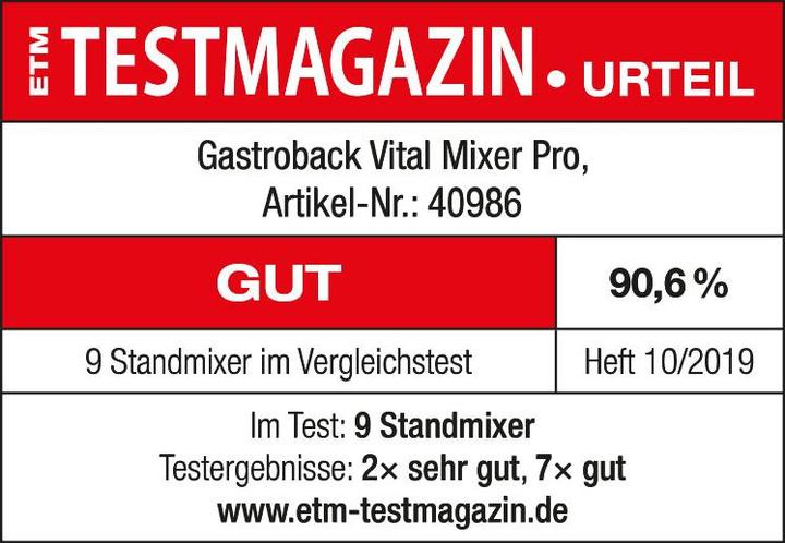 Image du produit Gastroback Vital Pro (Fiche CH, 1000 W)