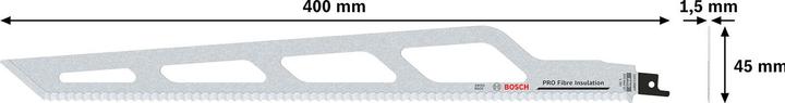 Produktbild Bosch Professional Zubehör PRO Fibre Insulation S2013AWP Blatt, 1,5 x 45 x 400 mm