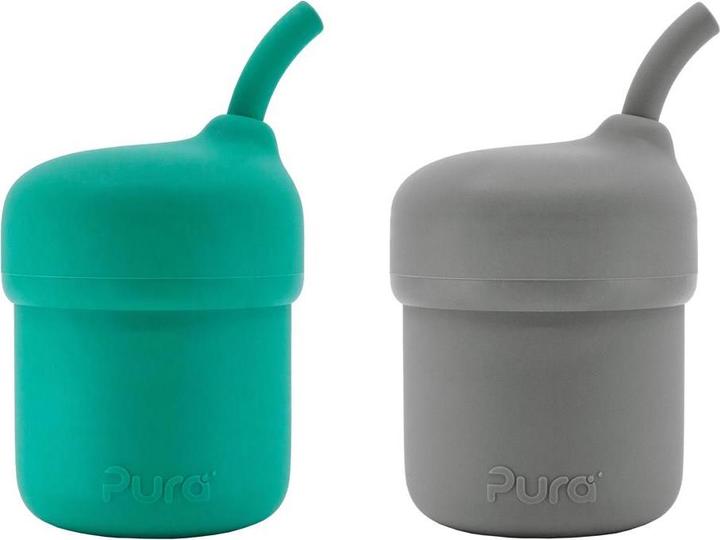 Actual product image Pura 2 my-my Straw Cups Mint, Slate - 2/pack