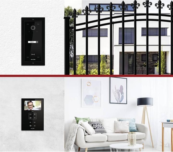 Productafbeelding Bellcome ELECTRA video deurintercom bedraad complete set zwart (Bedraad)