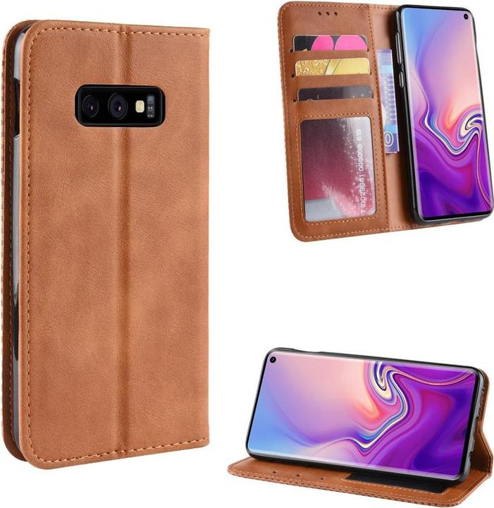 Image du produit Cover-Discount Galaxy S10e - Stand Flip Case Housse marron (Samsung Galaxy S10e)