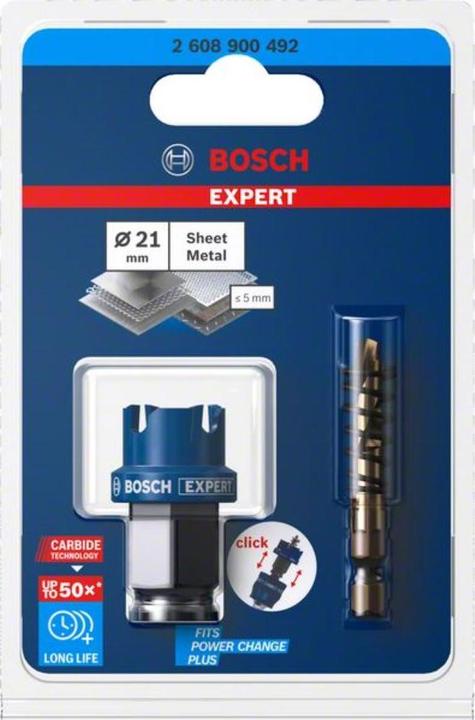 Immagine prodotto Bosch Professional Zubehör EXPERT Sega a tazza per lamiera 21 x 5 mm (21 millimetri)