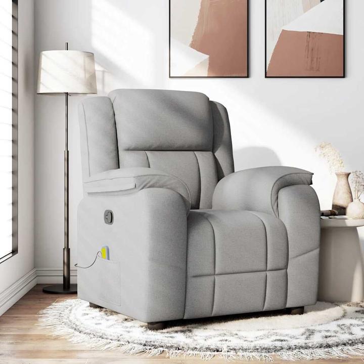 Produktbild VidaXL Massagesessel Wolkengrau Stoff Massage TV-Sessel