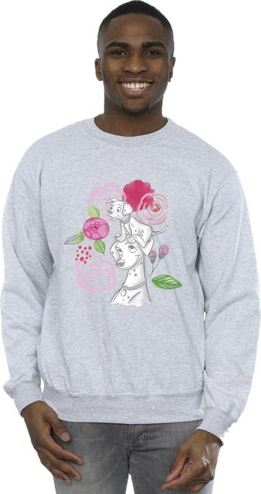 Actual product image Disney Mens 101 Dalmatians Flowers Sweatshirt (L)