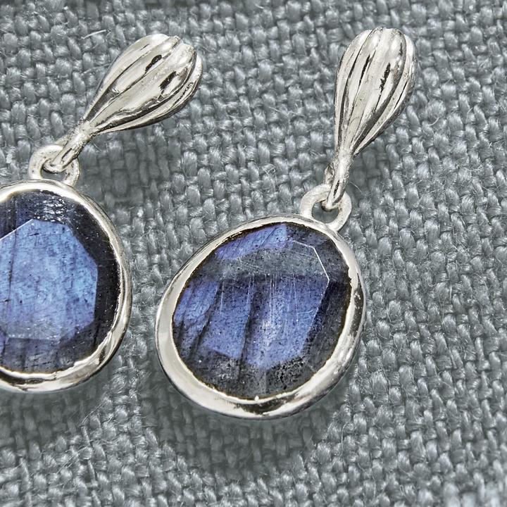Produktbild Loberon Ohrringe Chantoux blau/silber (925er Sterlingsilber, Labradorit)