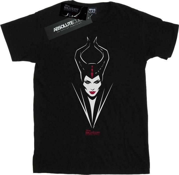 Actual product image Disney Womens/Ladies Maleficent Mistress Of Evil Face Cotton Boyfriend T-Shirt (L)