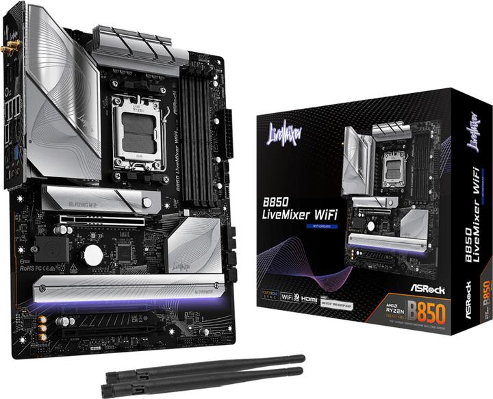 Produktbild AsRock B850 LiveMixer WiFi (AM5, AMD B850, ATX)