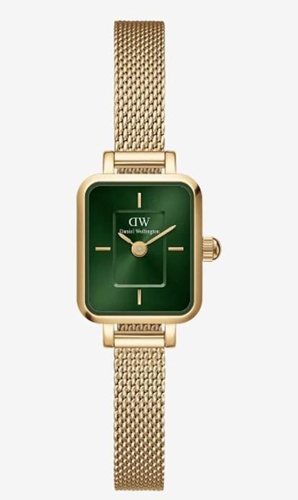 Immagine prodotto Daniel Wellington Quadro Mini Evergold Oro Smeraldo (Orologio da polso analogico, 15.50 mm)