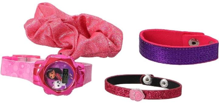 Actual product image Accutime Gabby's Dollhouse wristwatch set with accessories, children's LCD watch with digital display, bli (Digital watch)