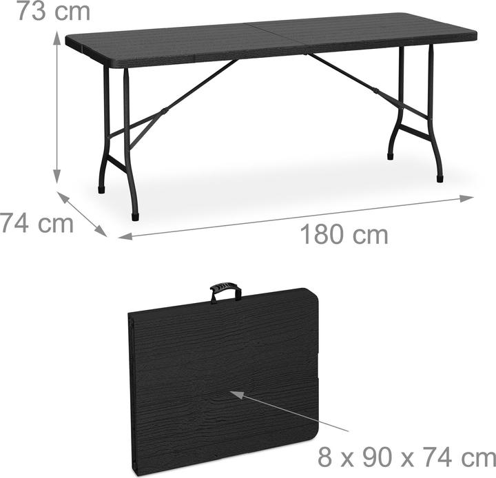 Actual product image Relaxdays Garden table (180 cm)