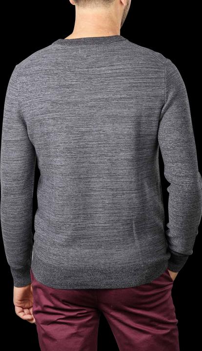 Produktbild GANT Two Tone Pullover Crew Neck Charcoal Melange (L)
