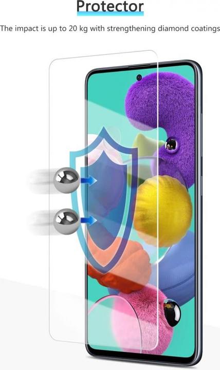 Produktbild Screenguard Samsung Galaxy A52 Panzerglas Schutzfolie Case Friendly Design (1 Stück, Samsung Galaxy A52)