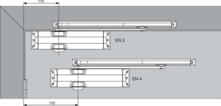 Actual product image Dormakaba Ts 90 En 3-4 (French window, Entrance door, Wooden door, Room door, Indoor)