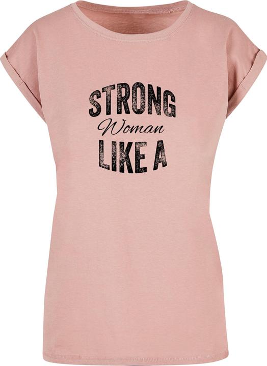 Produktbild Merchcode Ladies WD - Strong Like A Woman Extended Shoulder Tee - 113565 (L)