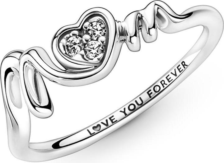 Immagine prodotto Pandora Anello con cuore pavé della mamma (58, 925 Argento)