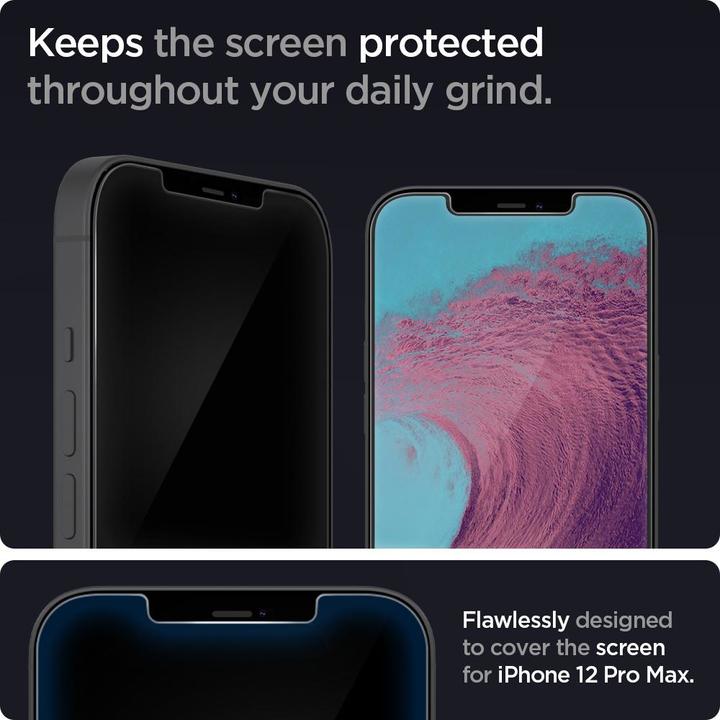 Actual product image Spigen Glas tR EZ Fit(2Pack) (2 Piece, Apple iPhone 12 Pro Max)