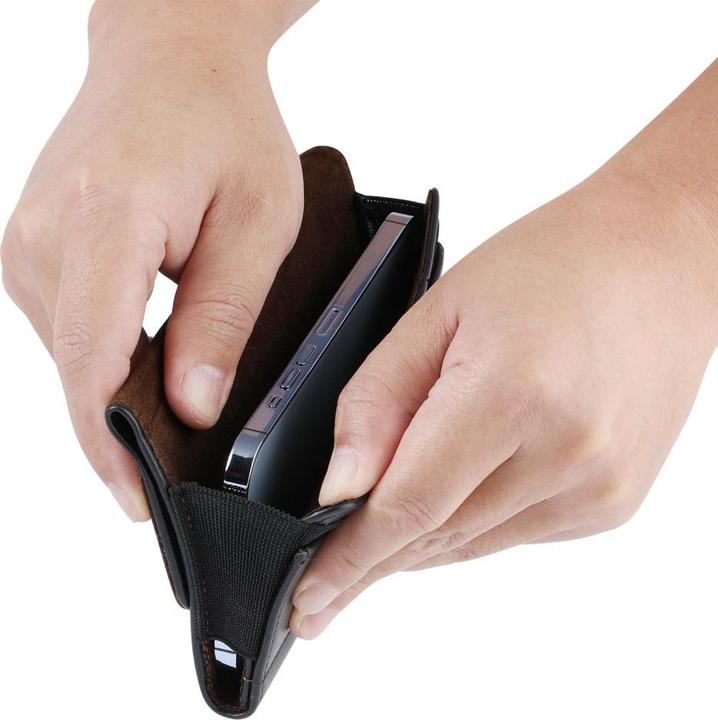 Actual product image Werkstein Universal XXXL Leder Tasche mit Gürtelclip - Schwarz