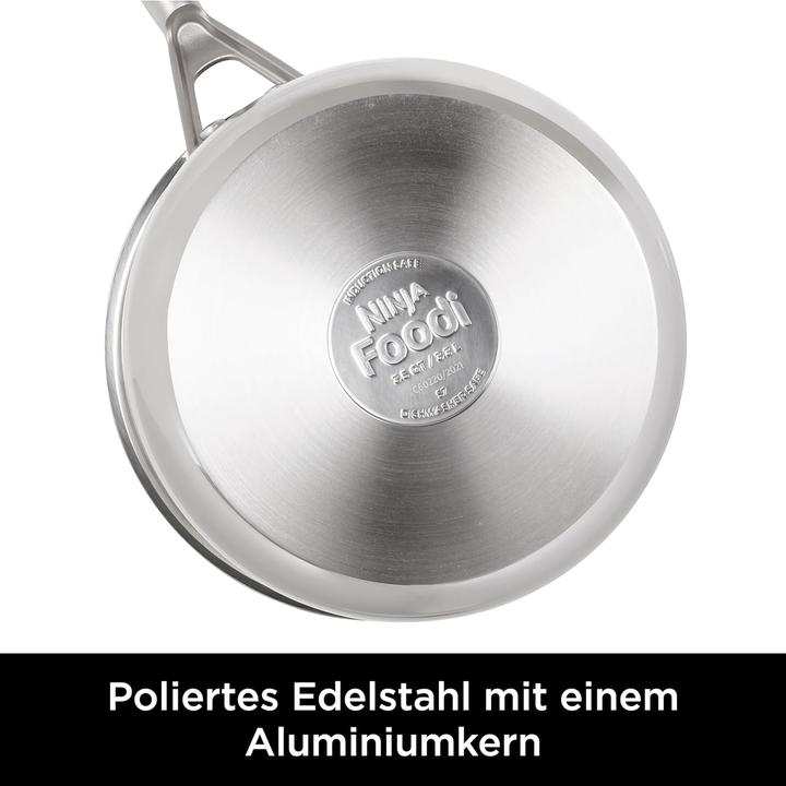 Image du produit Ninja NIA Set de casseroles et poêles 5t.Z.ES (24 cm, Ensemble de casseroles et de poêles de cuisson, Acier inoxydable)