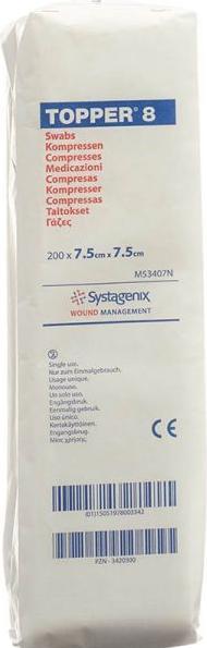 Produktbild Topper 8 NW Kompressen 7.5x7.5cm unsteril 200 Stk