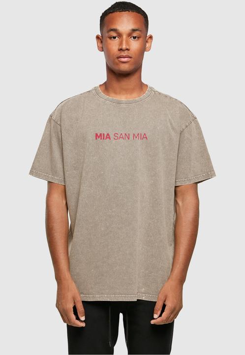 Actual product image FC Bayern München Mia San Mia Red Acid Washed Heavy Oversize Tee - 111611 (L)