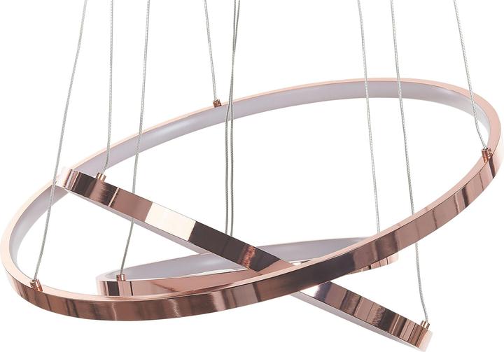 Productafbeelding Beliani Hanglamp LED roségoud 3 ringen ATREK (E27, 2962 lm)