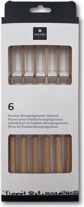 Produktbild Heidi Cheese Line 6 Fondue-Bourguignonne-Spiessli aus Buche FSC (6 Stück)