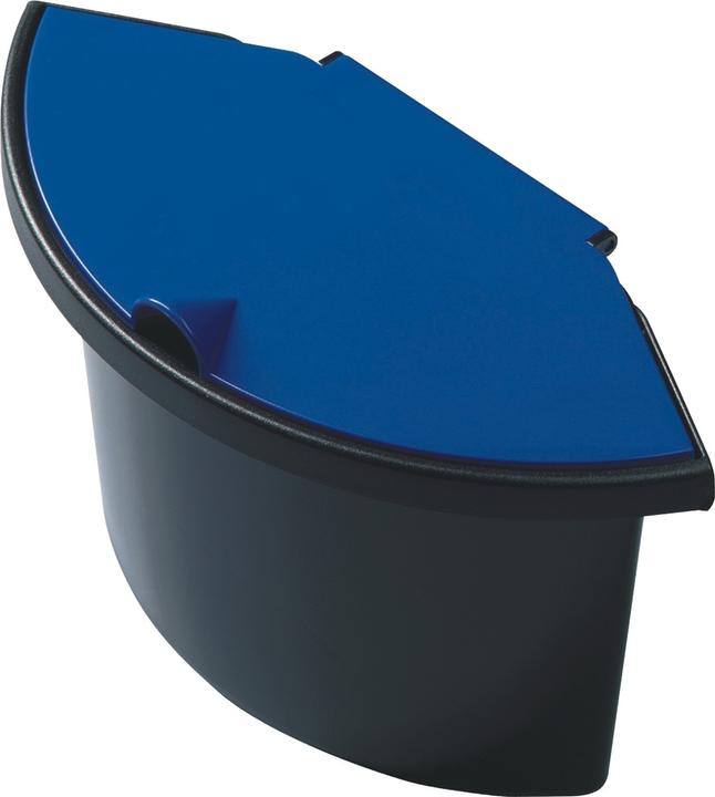 Image du produit Helit H6106093 Corbeille à papier Linear, 2 L, noir/couvercle bleu (2 l)