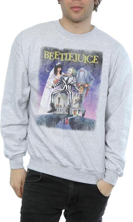 Immagine prodotto Beetlejuice Felpa da uomo in cotone con poster invecchiato (S)