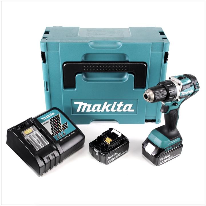 Image du produit Makita DDF484RTJ Perceuse-visseuse sans fil, 18 V, 2x 5,0 Ah Li-Ion, 54 (Fonctionnement sur batterie)