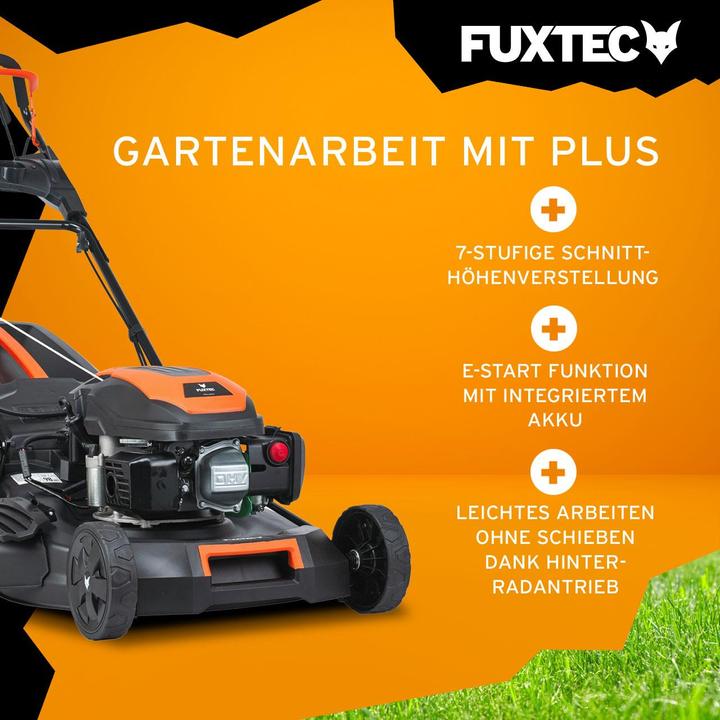 Produktbild Fuxtec Benzin Rasenmäher FX-RM5170eS mit e-Start-Funktion (Benzinbetrieb)
