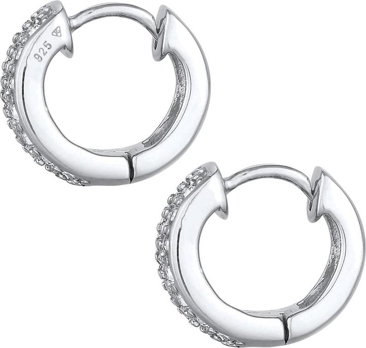 Image du produit Elli Boucles d'oreilles Créoles Cristaux Scintillants Argent 925 (Argent sterling 925, Cristal de verre)