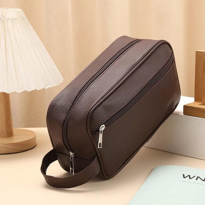 Produktbild Only-Bags.Store Reise-Kosmetiktasche PU-Leder grosse Kapazität Reissverschluss Make-up Taschen Portable Travel