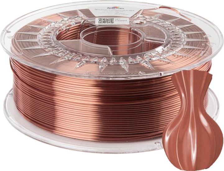 Actual product image Filament PLA SILK spicy copper 1.0kg 1.75mm (PLA, 1.75 mm, 1000 g, Brown)