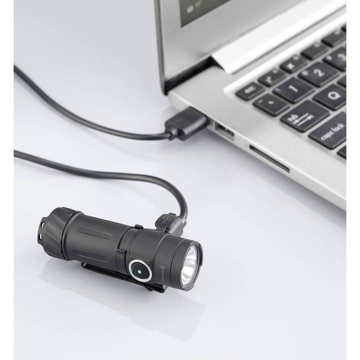 Productafbeelding Toolcraft TO-9664728 Mini zaklamp, verstelbaar, met riemclip, met noodverlichting (7.02 cm, 1200 lm)