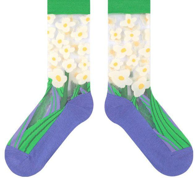 Musthaves Socken Grösse 38 - 45 cm - Flowers (Einzelpack, 38 - 45)